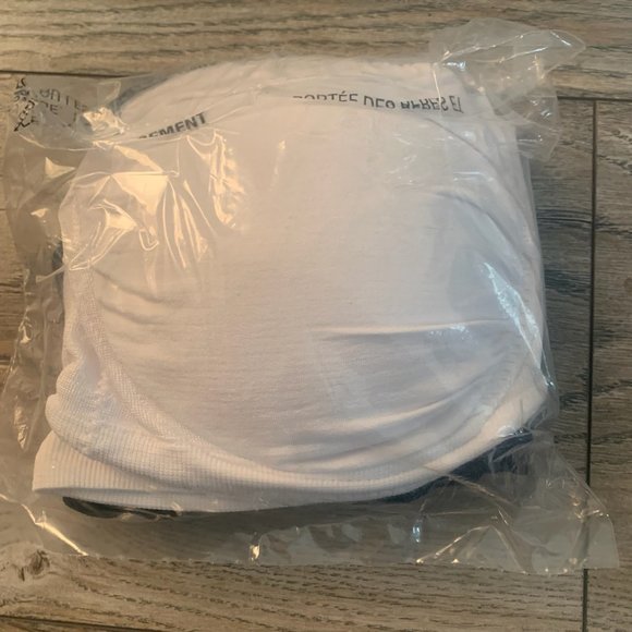 NWT RHONDA SHEAR 2 PIECE ANTIMICROBIAL UNDERWIRE BANDEAU BRA'S BLACK & WHITE - Picture 8 of 12